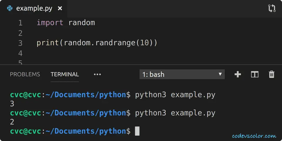 python print random integer