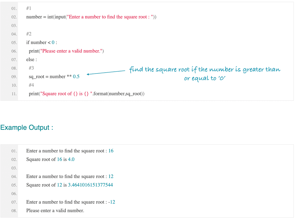 Python program to find the square root of a number - CodeVsColor