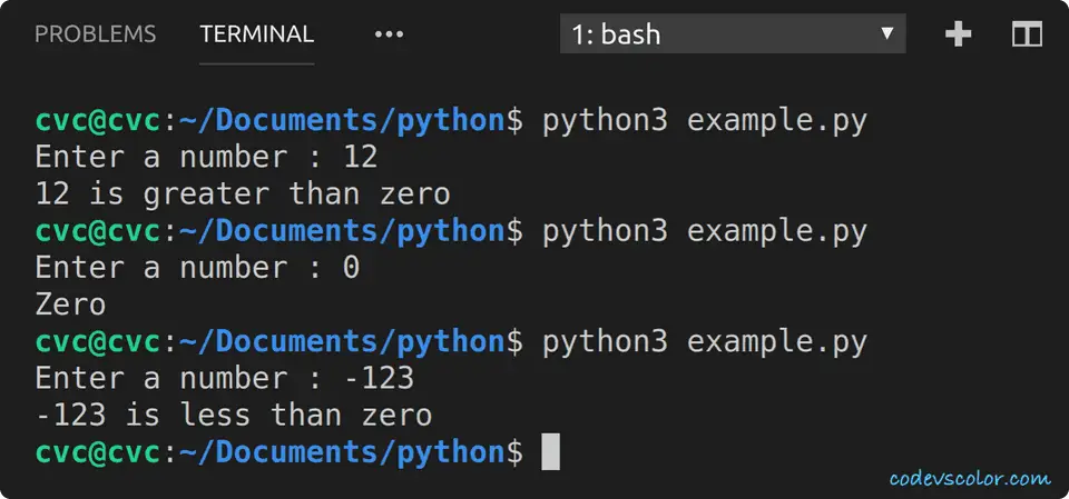 python check if a number is positive or negative