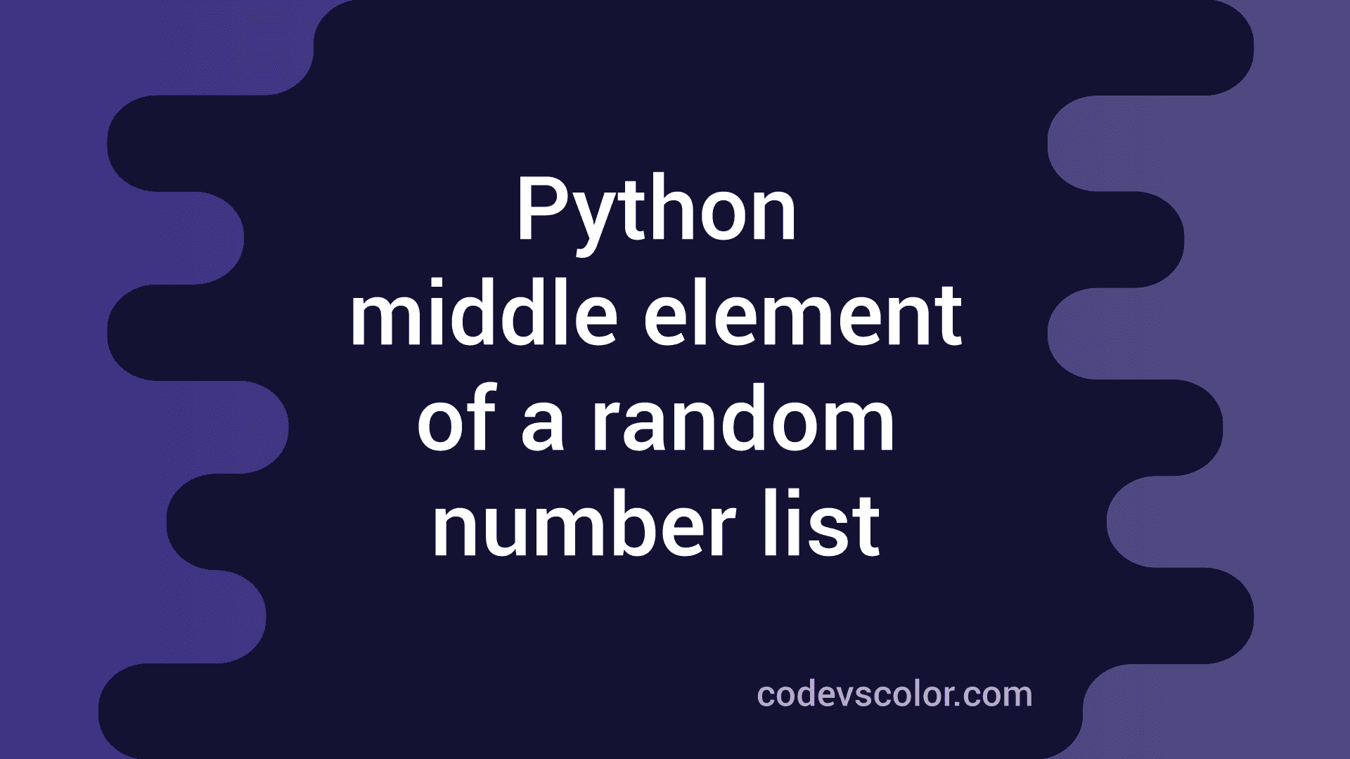 Python program to find the middle element of an unsorted random number ...