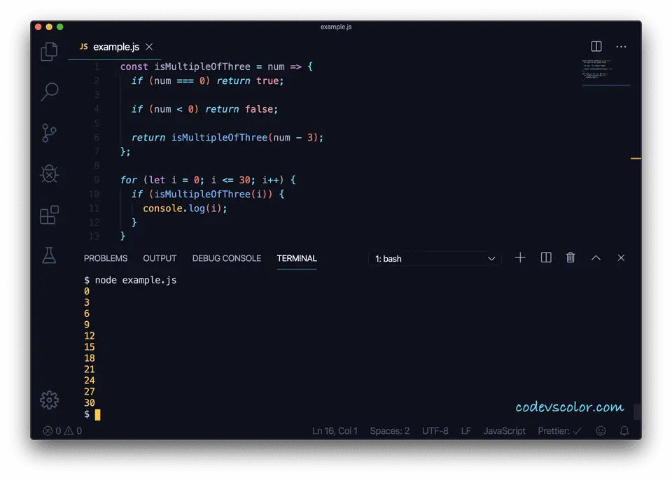 JavaScript check multiple three recursive