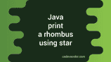 Java program to print a Rhombus pattern using star - CodeVsColor