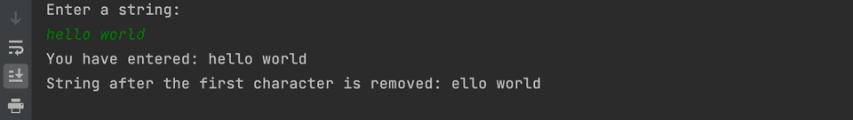 Java Remove first string character