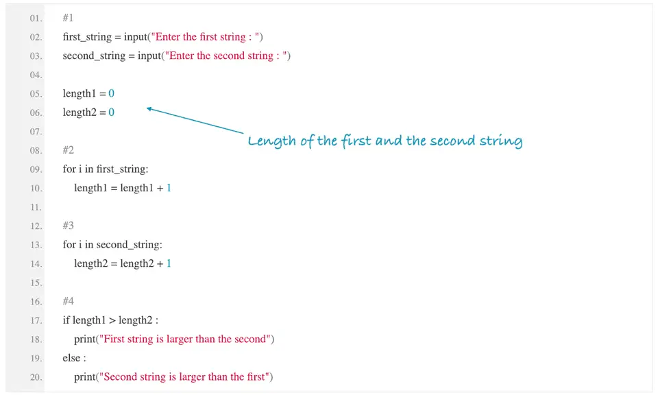 python find larger string