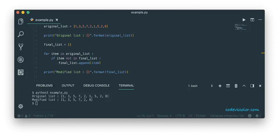 python remove duplicates from a list