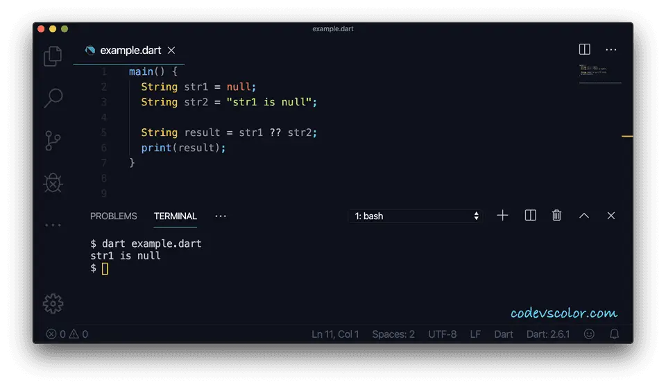 Dart conditional expression