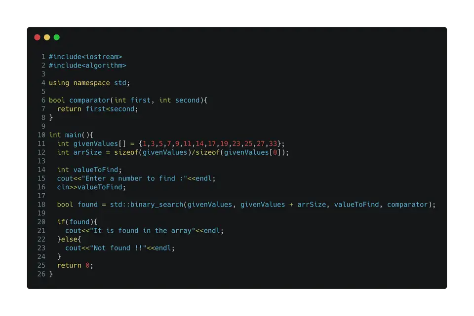 C++ stl binary search