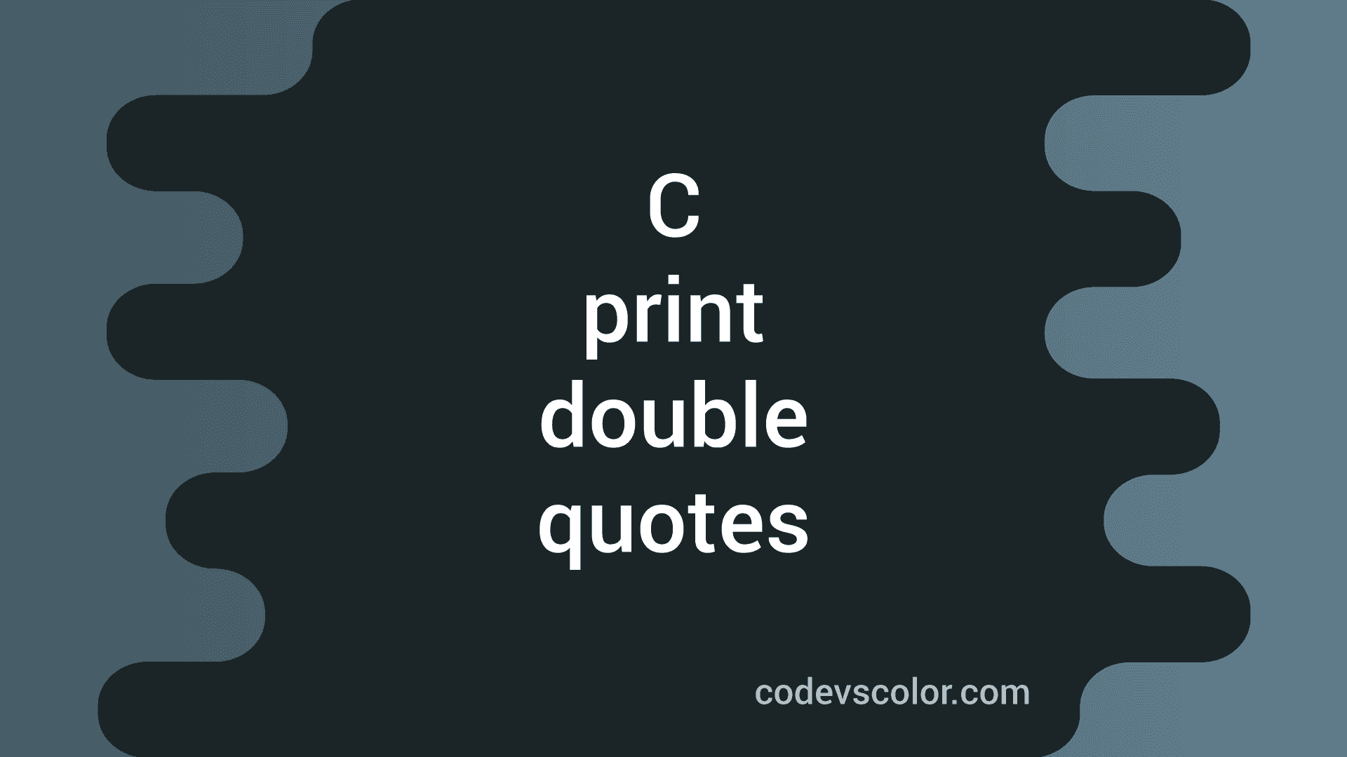 How to print double quotes in C using printf - CodeVsColor