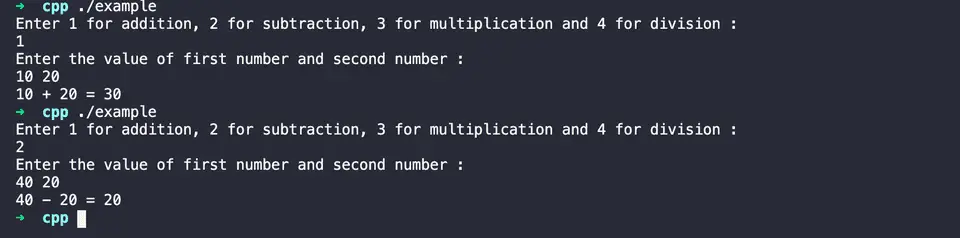 C++ calculator