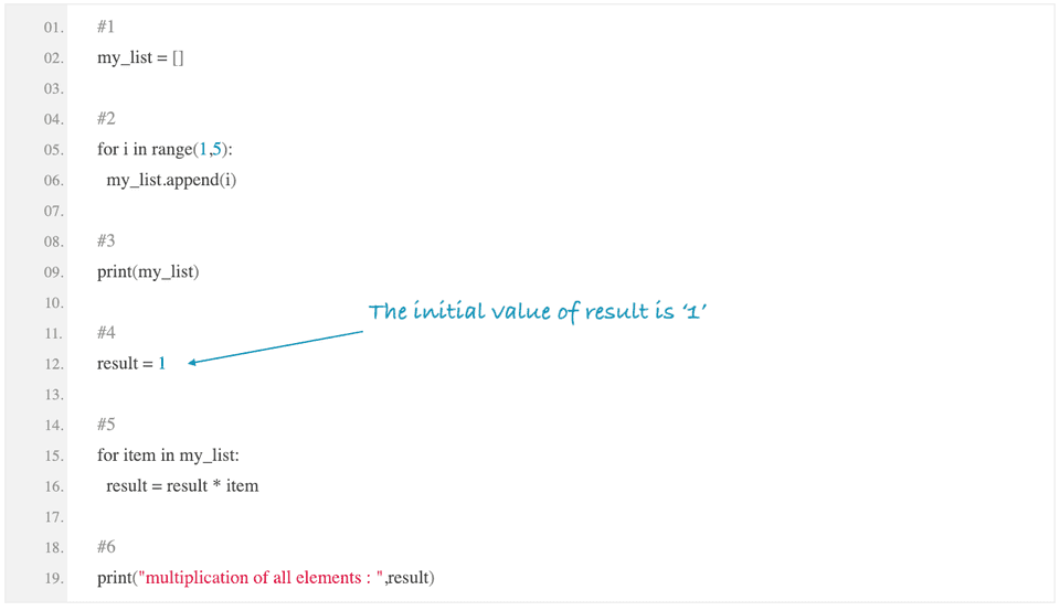 python find multiplication of list items