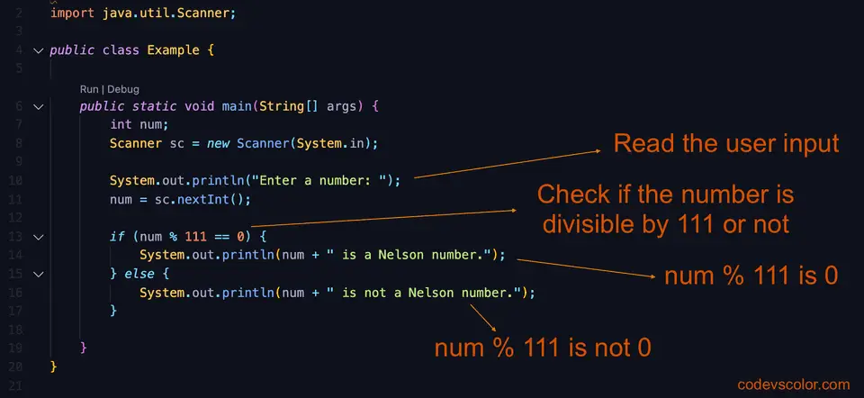 Java check if a number is Nelson