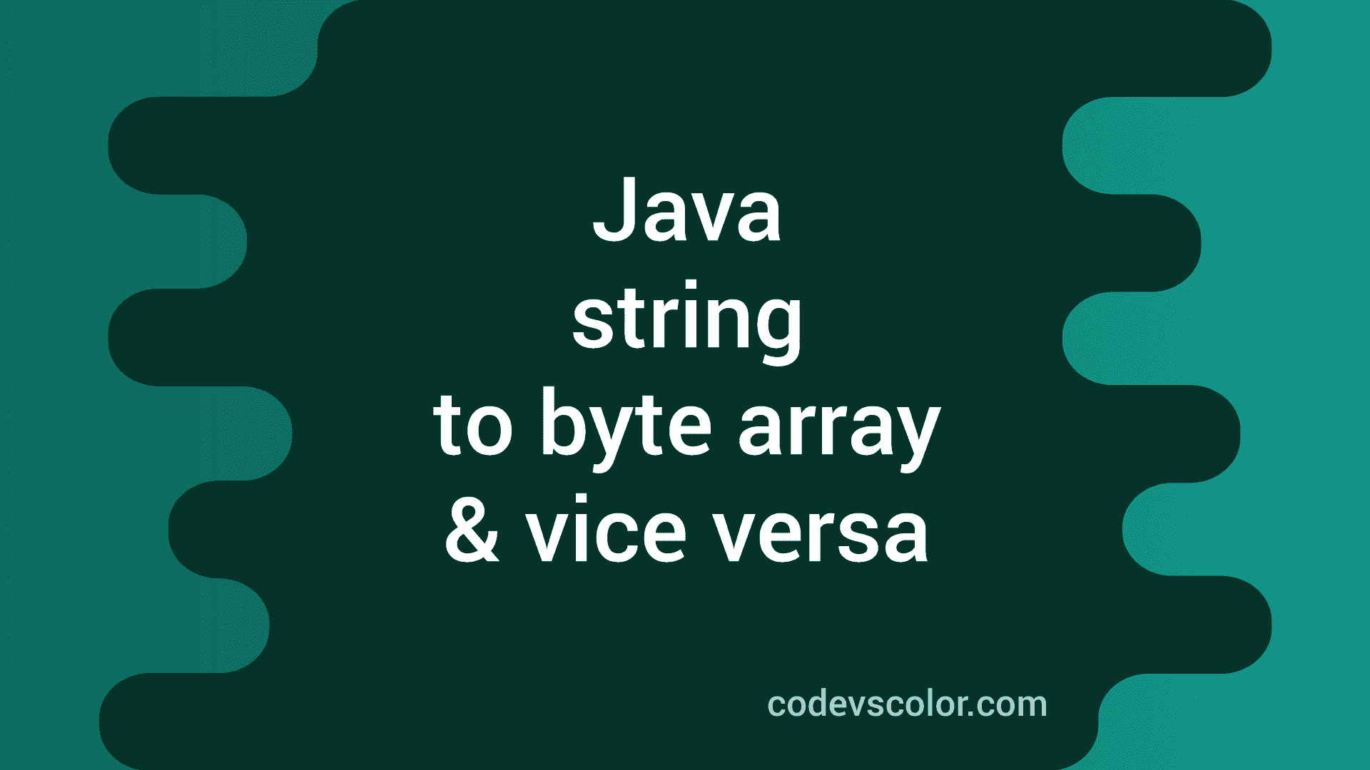 Java program to convert string to byte array and byte array to string ...