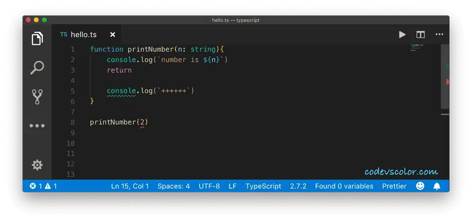 TypeScript VScode example