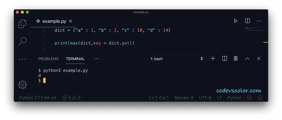 Python key maximum value example4