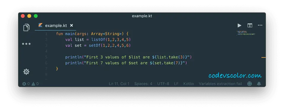 kotlin take with iterable