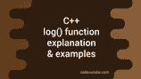 log function in C++ explanation with example - CodeVsColor