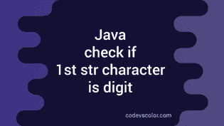 Java program to check if the first character of a string is number ...