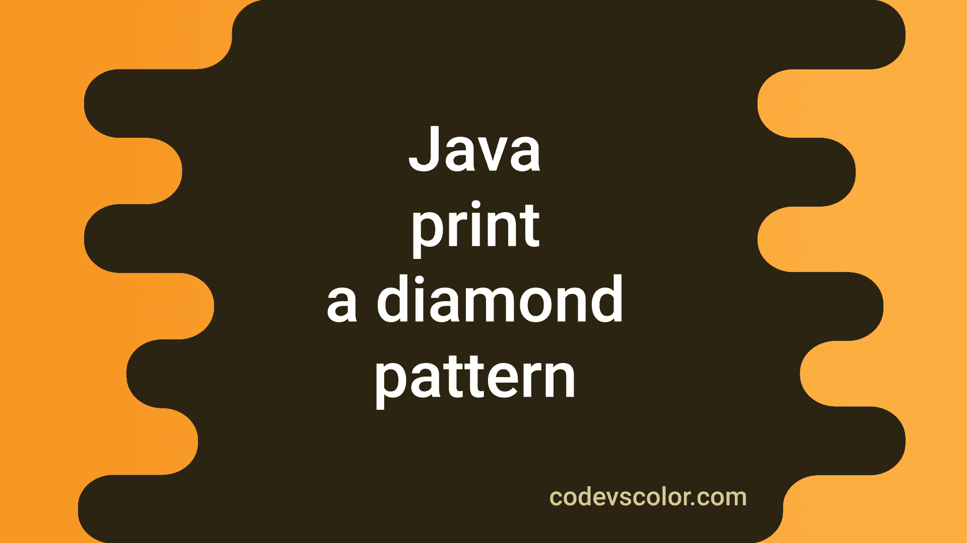Java program to print a diamond pattern with stars - CodeVsColor