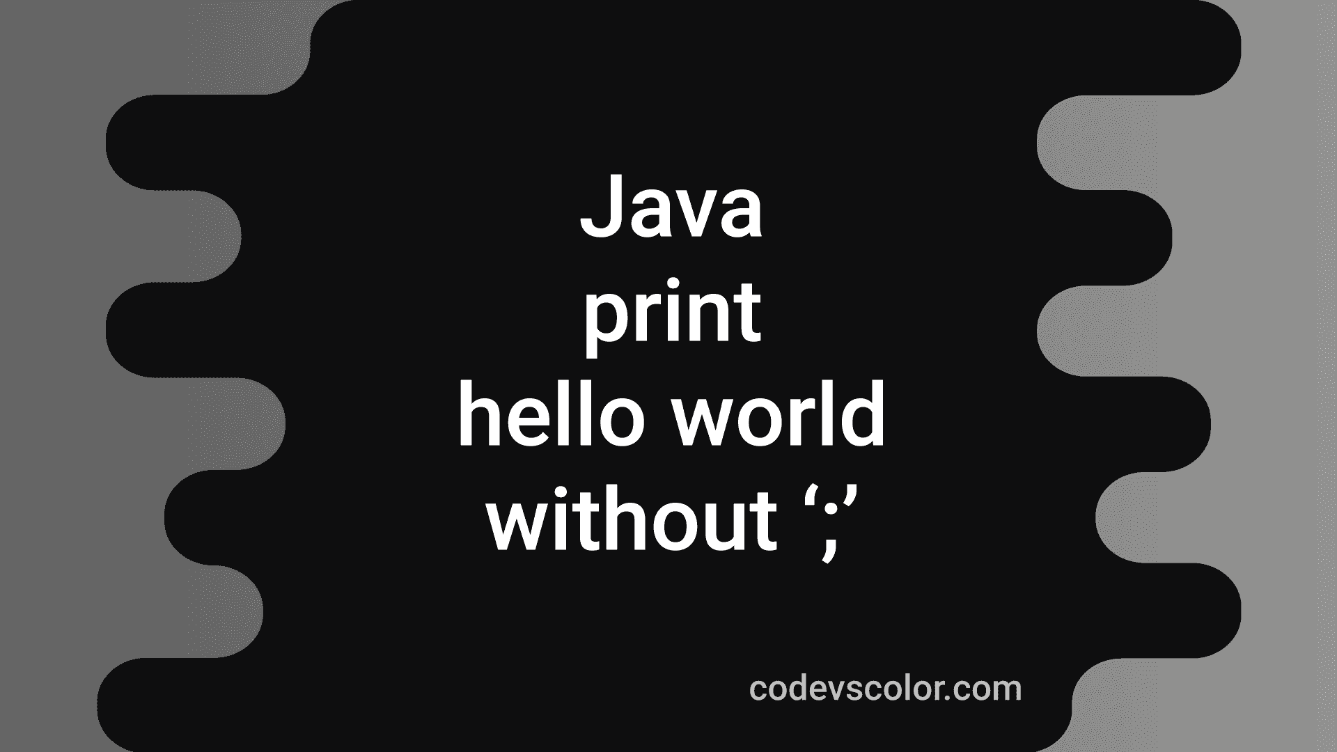 how to print hello world without main method in java