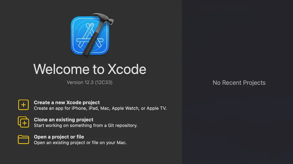 XCode create project