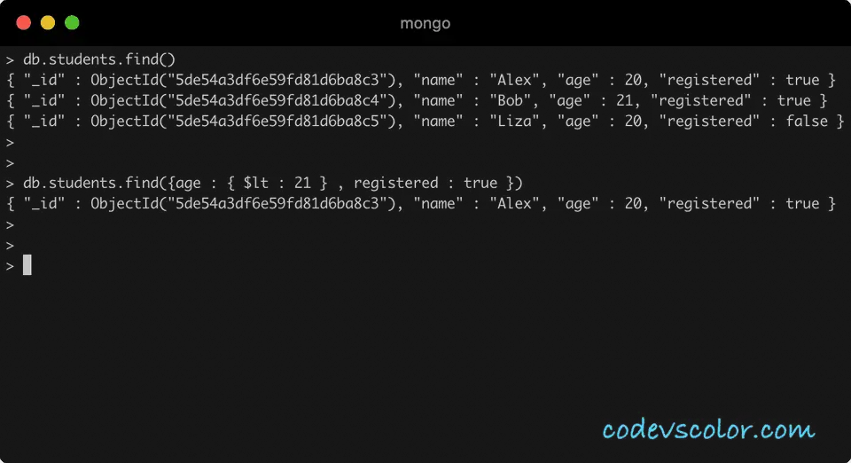 MongoDB multiple query conditions