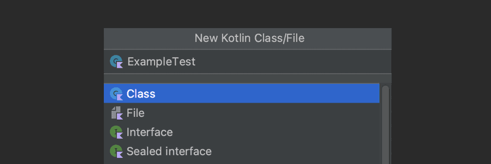 Android studio create class file