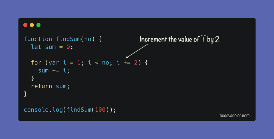 JavaScript find sum of odd numbers