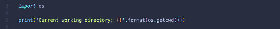 python get current working directory example