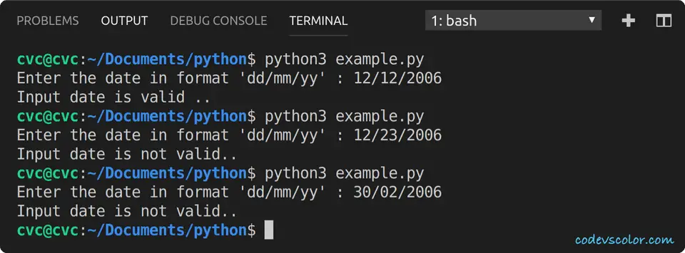 python check if date is valid