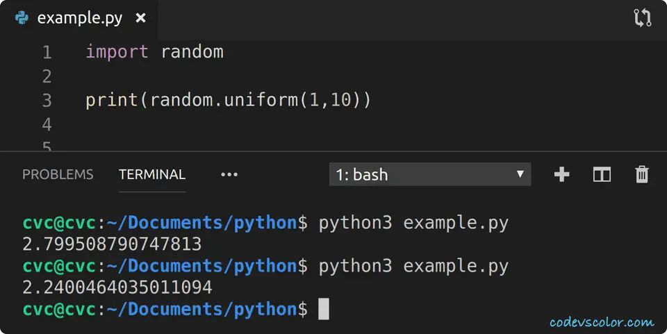 python random float in a range