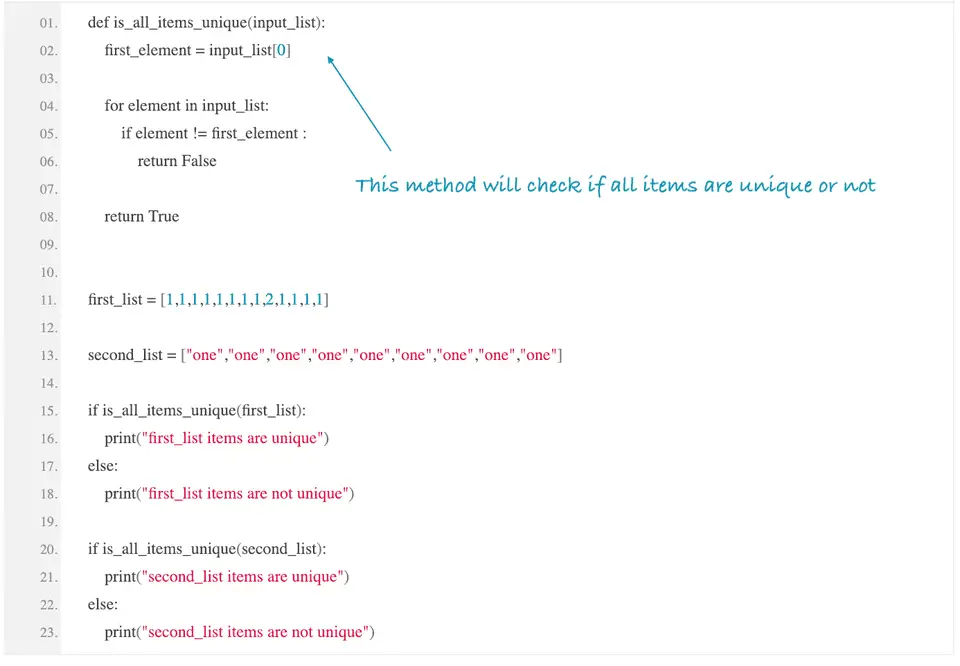 python check all list items similar