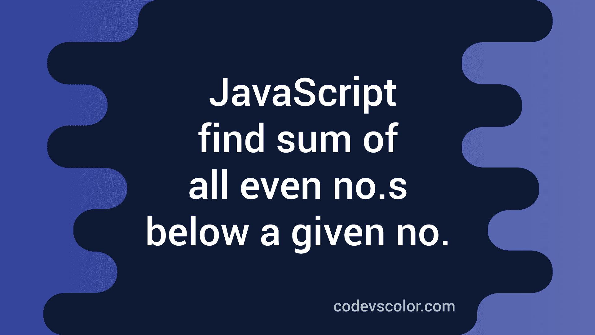 sum of even numbers in javascript