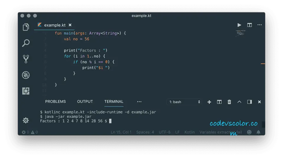 kotlin find factors of number