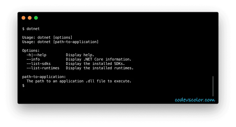 run c sharp program from the terminal