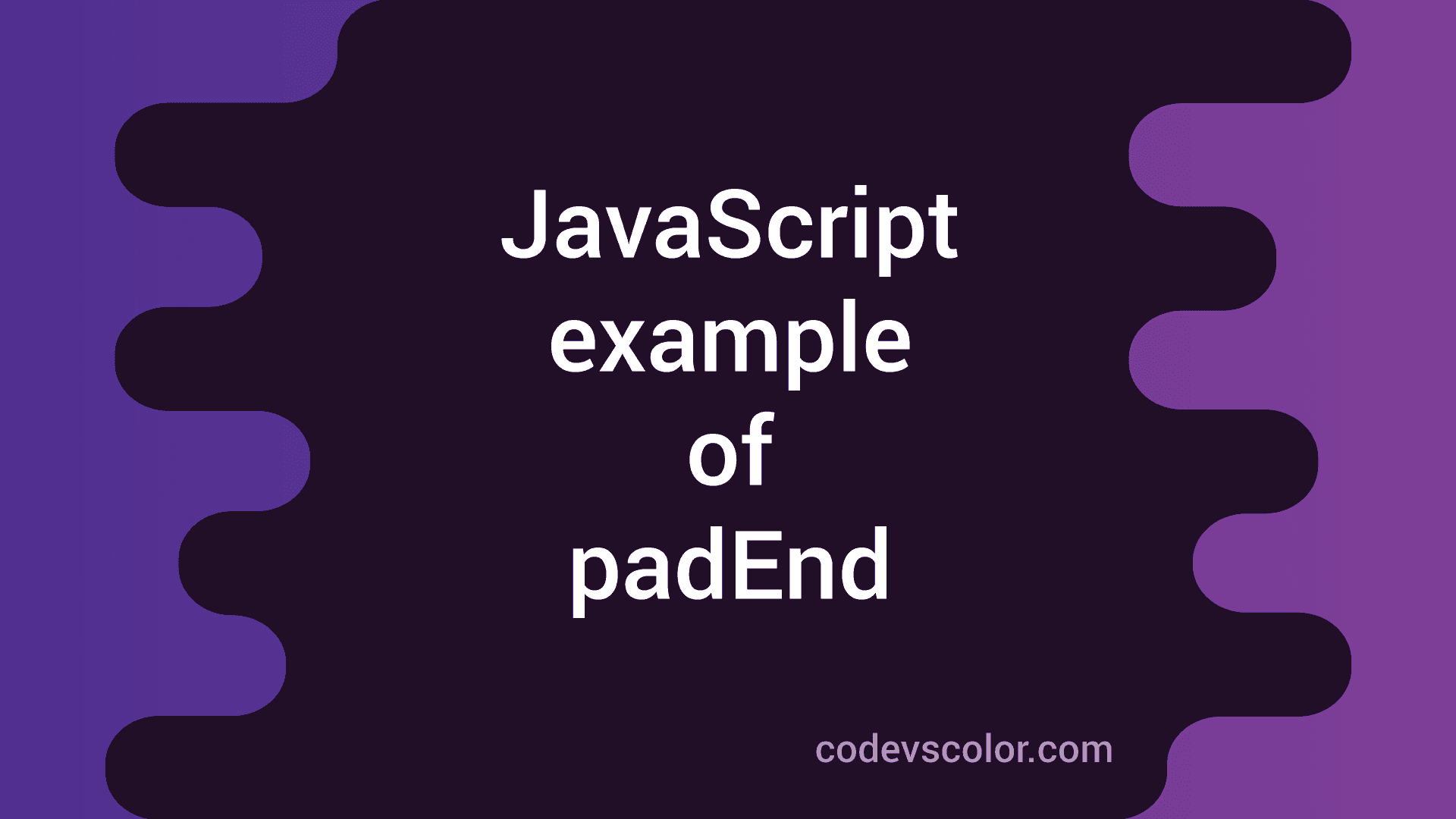 JavaScript example to add padding to the end of a string using padEnd ...