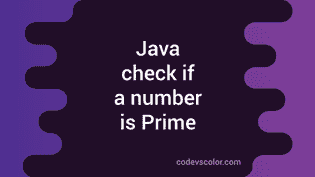 Java program to check if a given number is a prime number or not ...